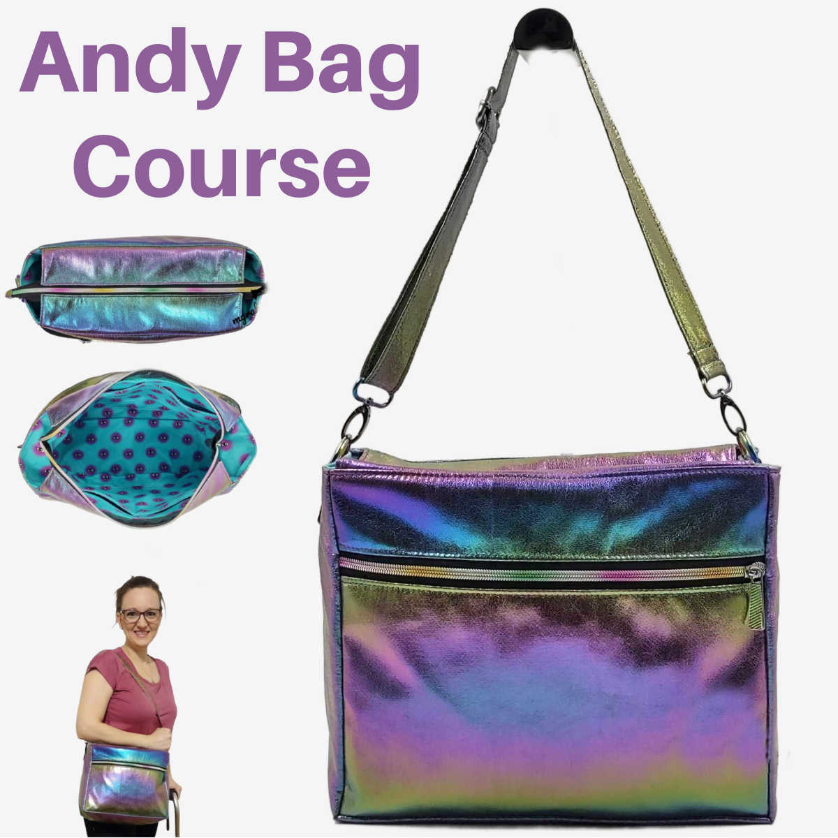 Holographic crossbody bag