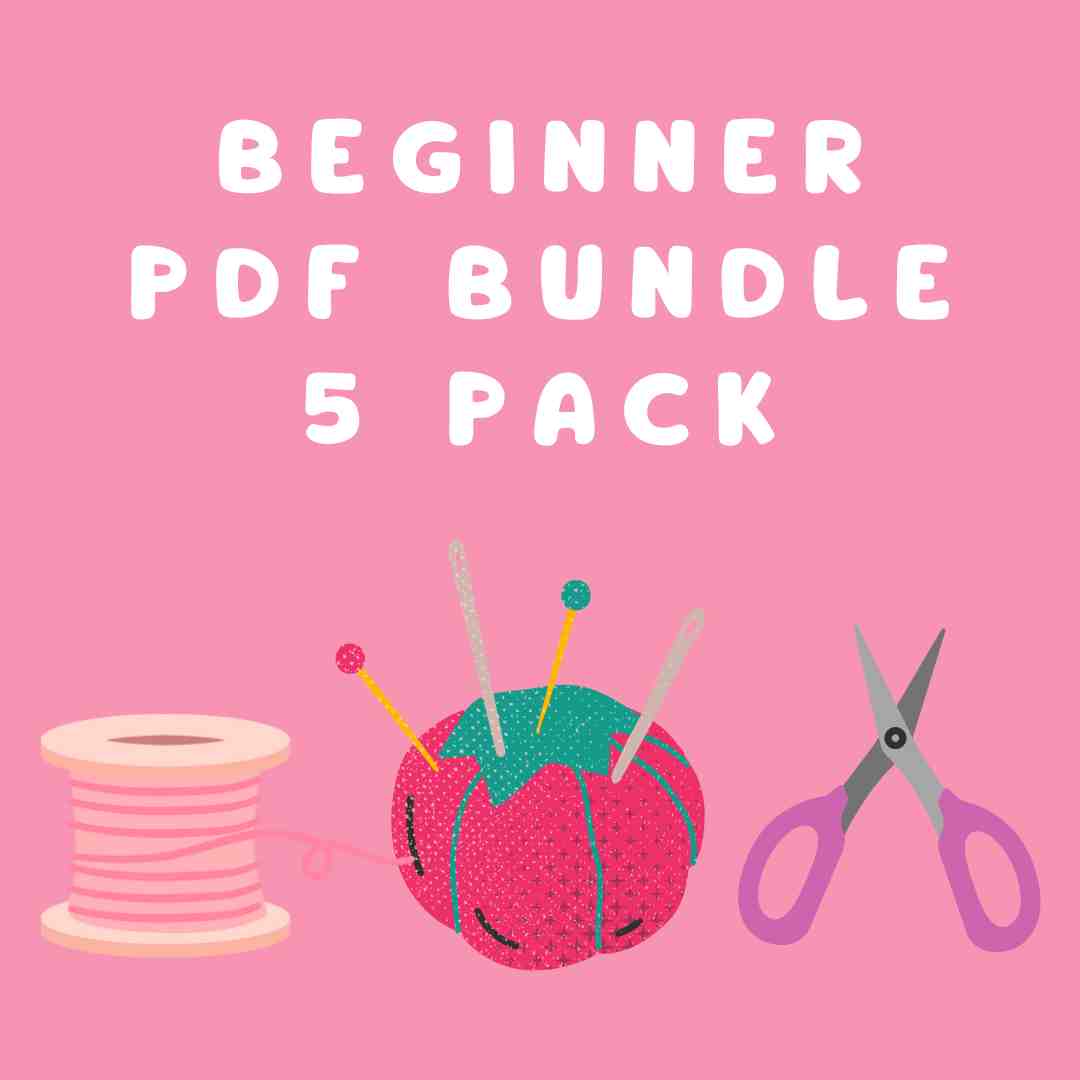 Beginner PDF Bundle 5 Pack - Sewing themed
