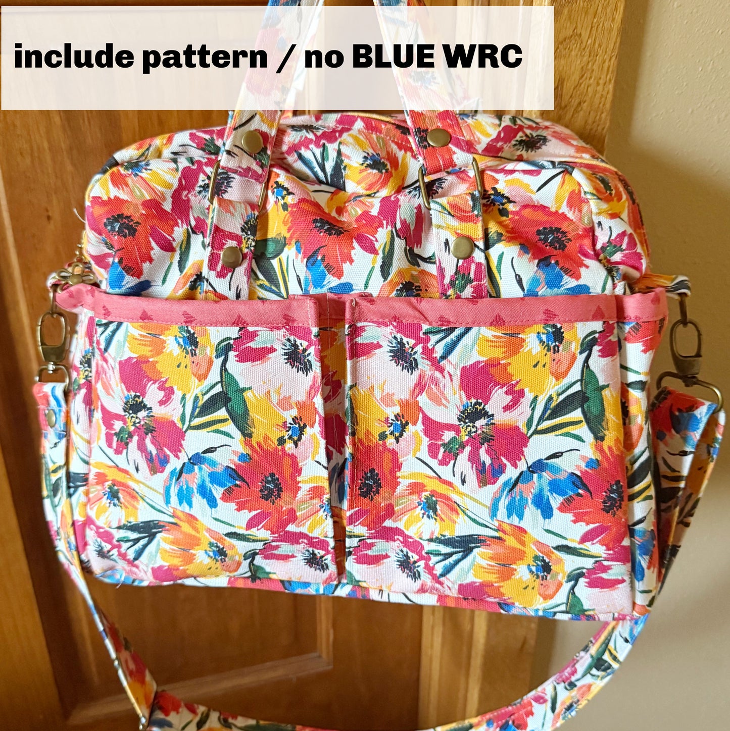 Belle Bag Kit / Canvas Fabric / Custom Floral Print
