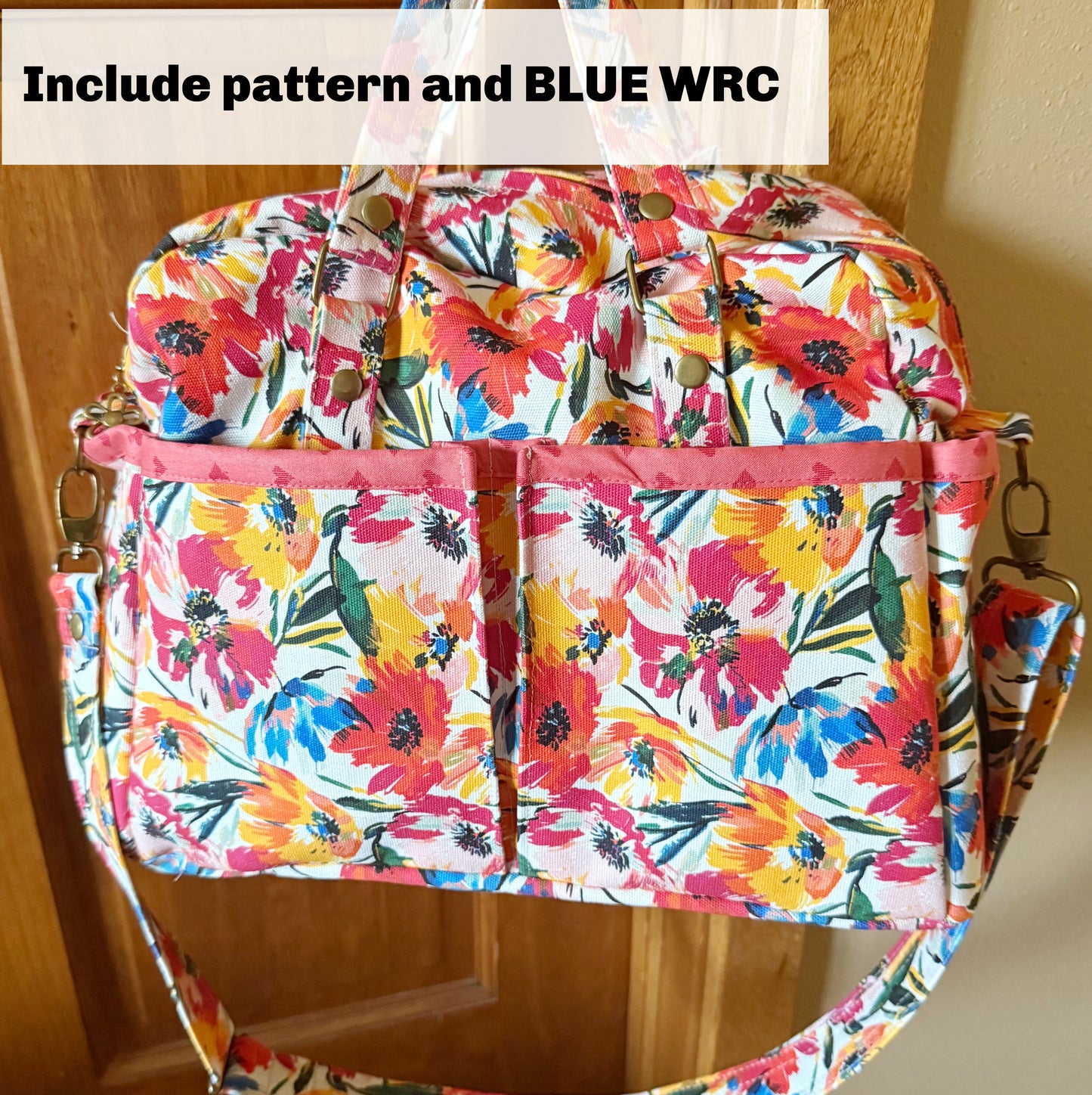 Belle Bag Kit / Canvas Fabric / Custom Floral Print