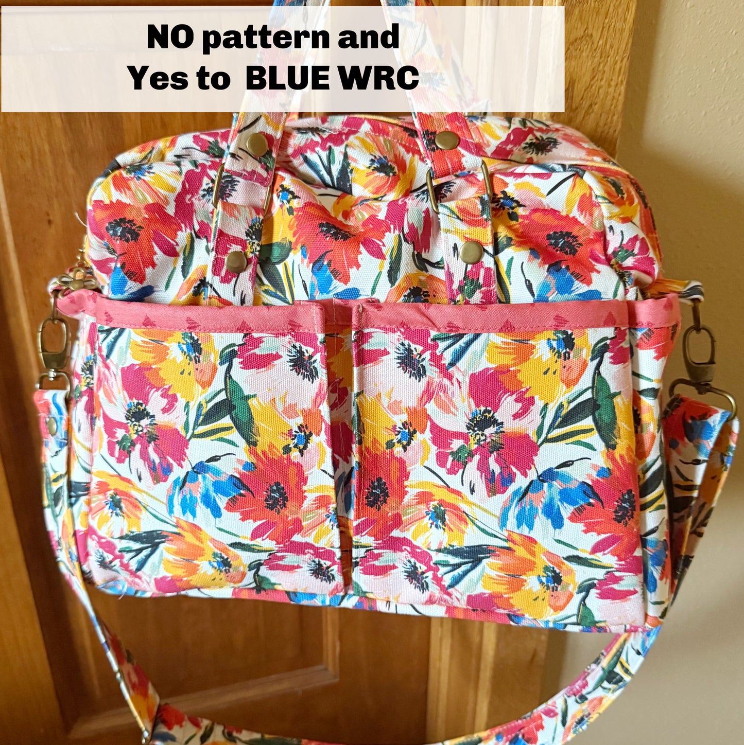 Belle Bag Kit / Canvas Fabric / Custom Floral Print