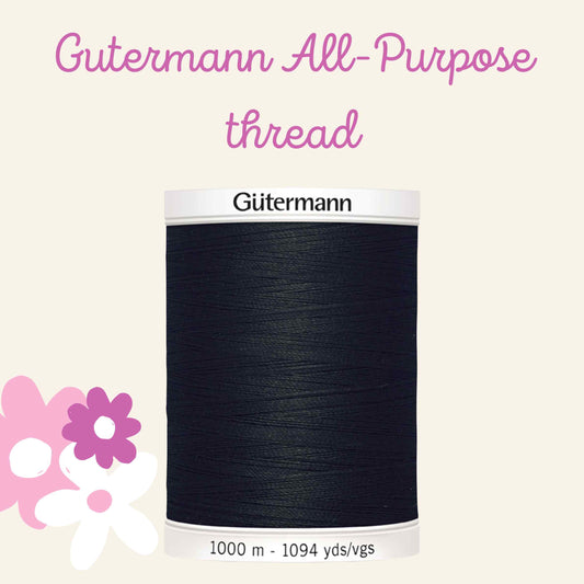 Gütermann black all-purpose thread spool