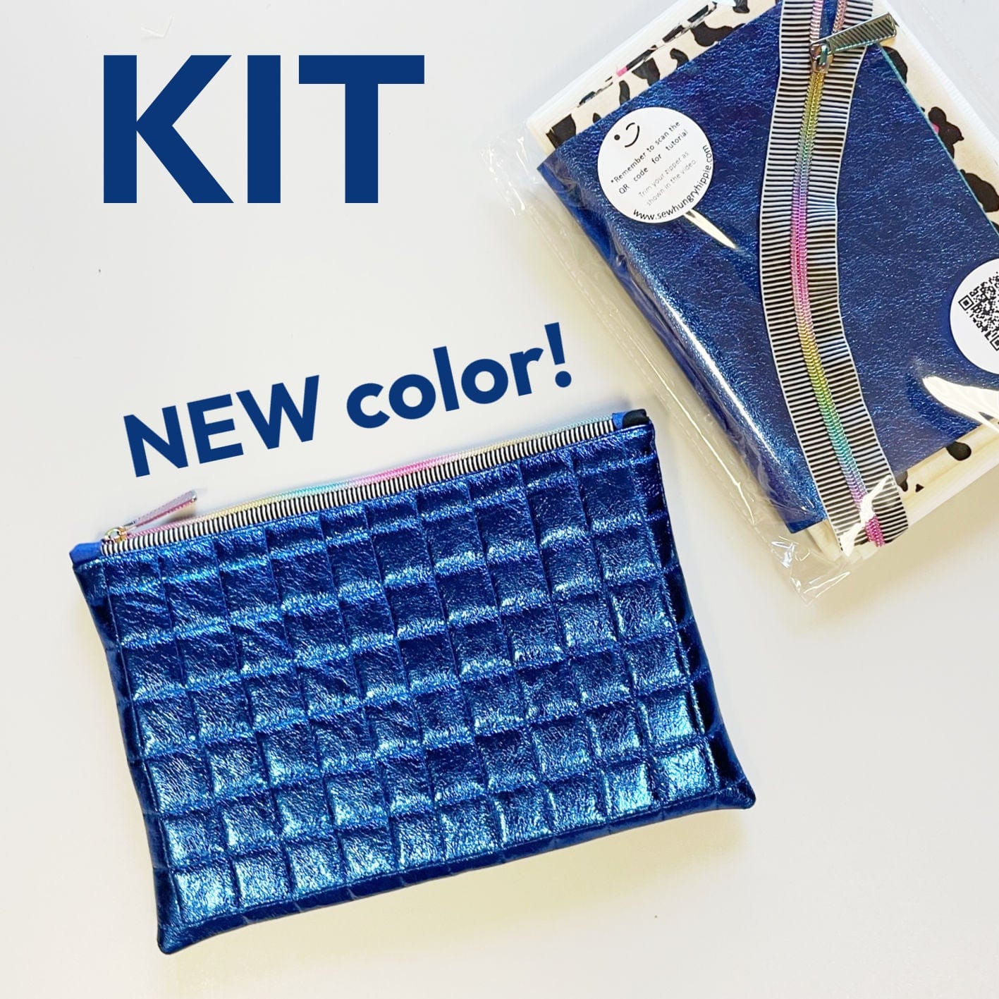 Blue woven pouch kit - new color