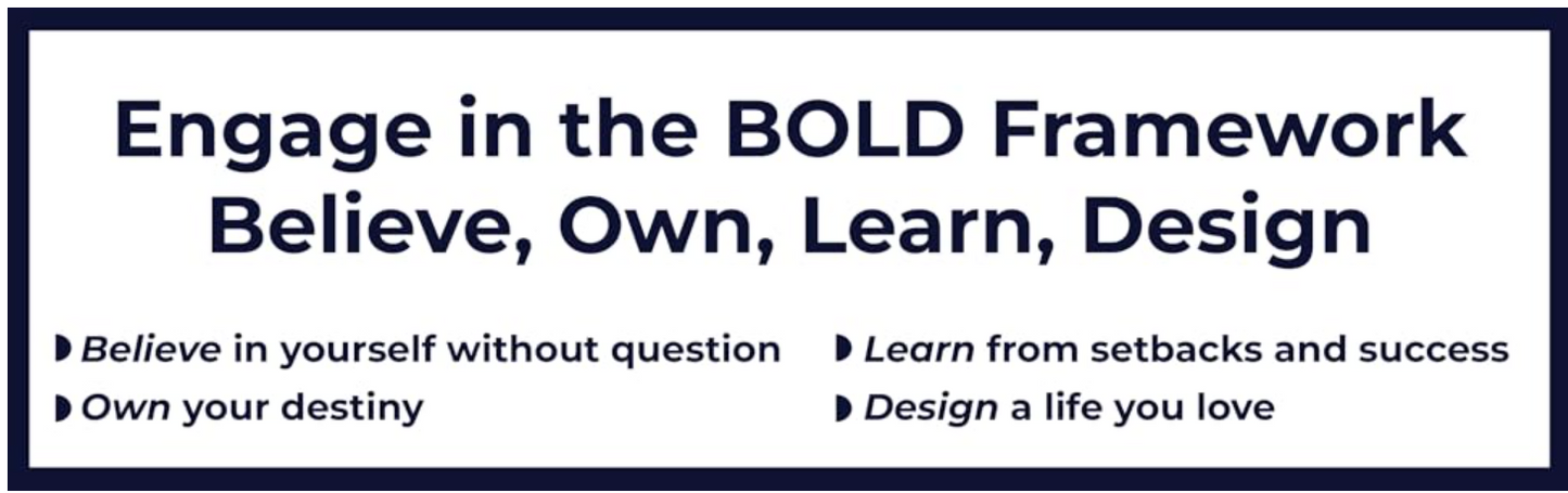 Believe, Own, Learn, Design
