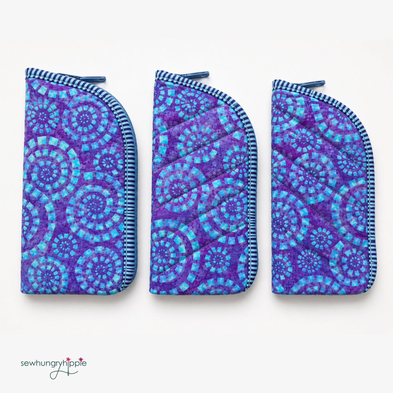 Mermaid Batiks Amethyst & Jacquard Zipper Bundle