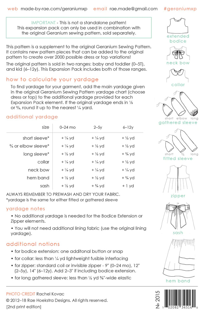 Geranium Expansion Pack pattern