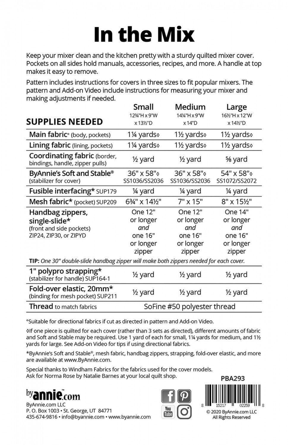 In the Mix sewing pattern