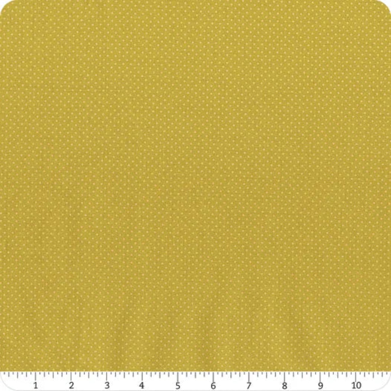 Mystic Fable Pistachio Mini Dot fabric features a vibrant greenish-yellow pistachio background patterned with tiny, subtle dots.