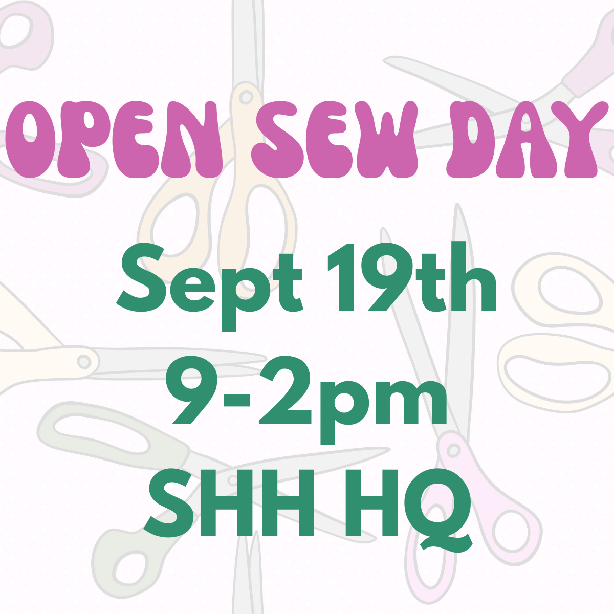 OPEN SEW DAY!