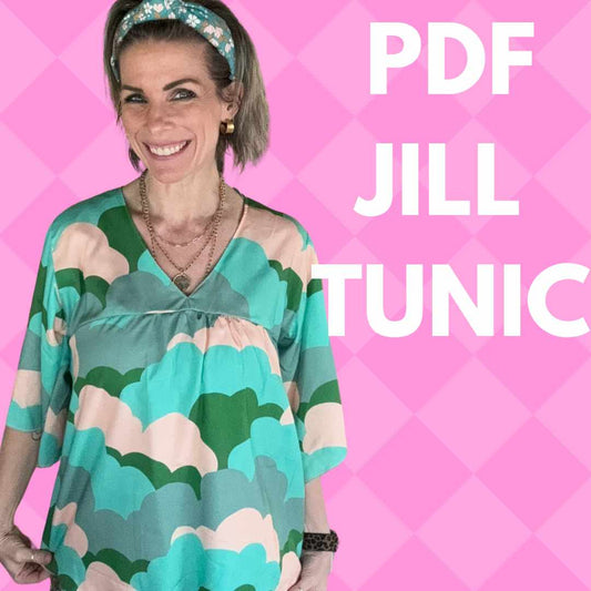 PDF Jill Tunic pattern on smiling woman