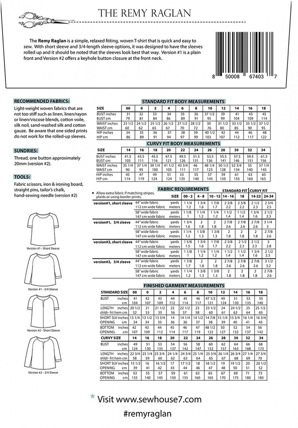 Sew House Seven Remy sewing pattern