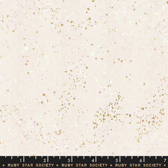 Speckled Metallic White Gold 1 YARD