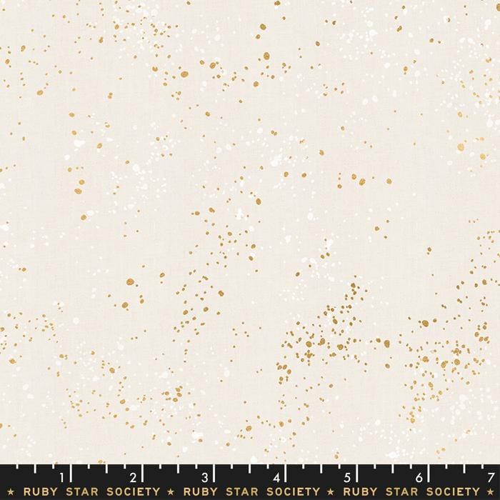 Speckled white and gold fabric pattern