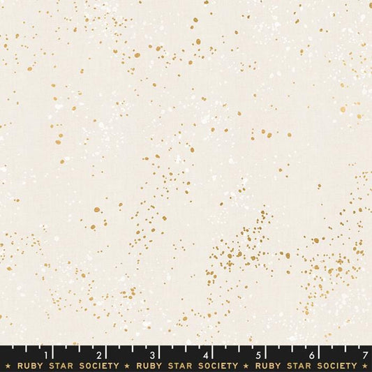 Speckled white and gold fabric pattern