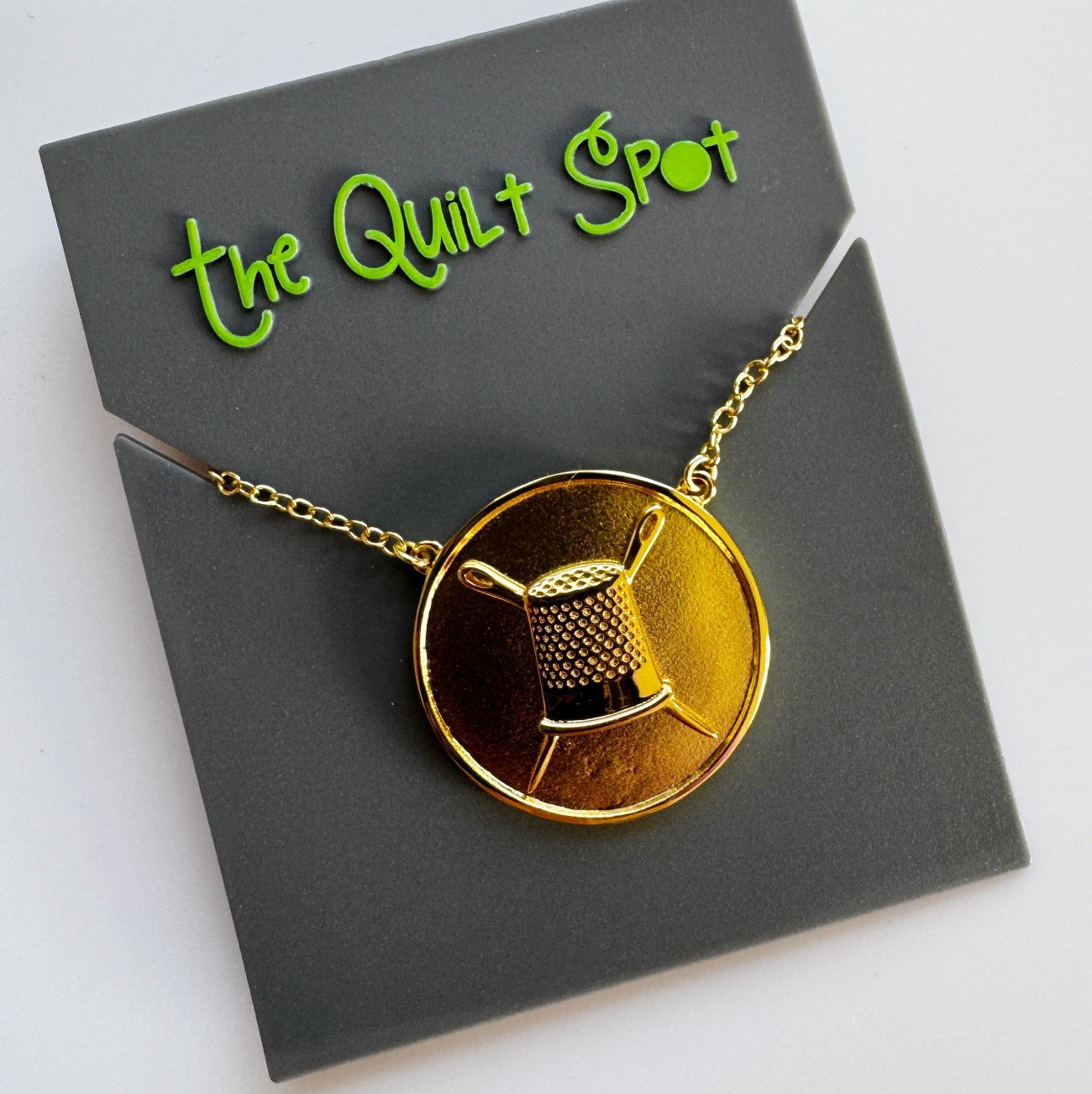 The Quilt Spot gold thimble necklace (EB53E6E8)