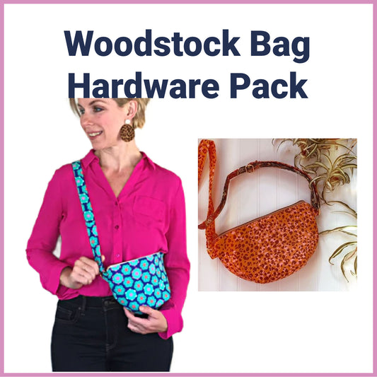 Woodstock Bag Hardware Pack with woman and bag examples
