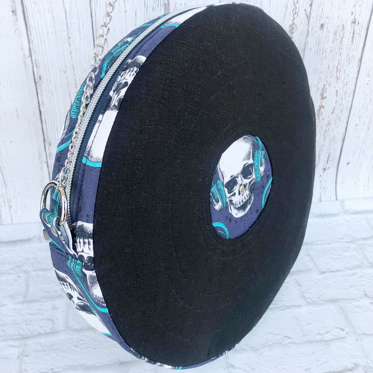 Britta's skull record bag