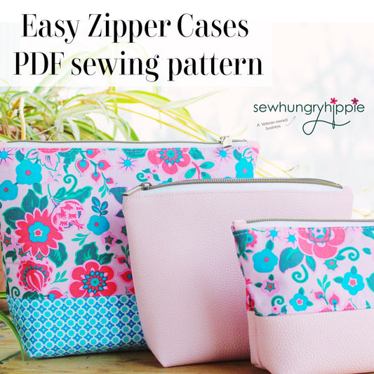 Etsy Easy Zipper Cases PDF sewing pattern