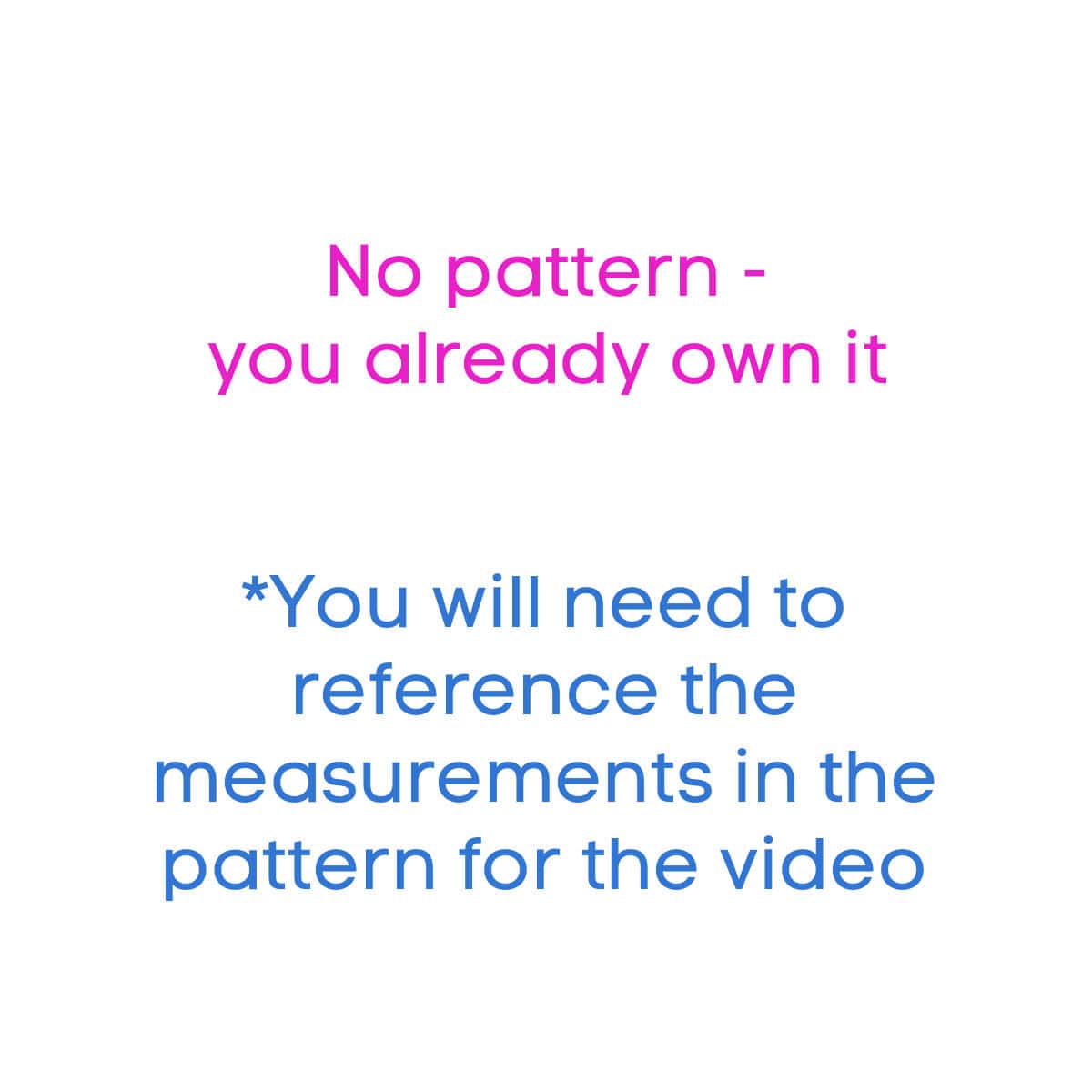 Facebook post about existing pattern measurements for video.
