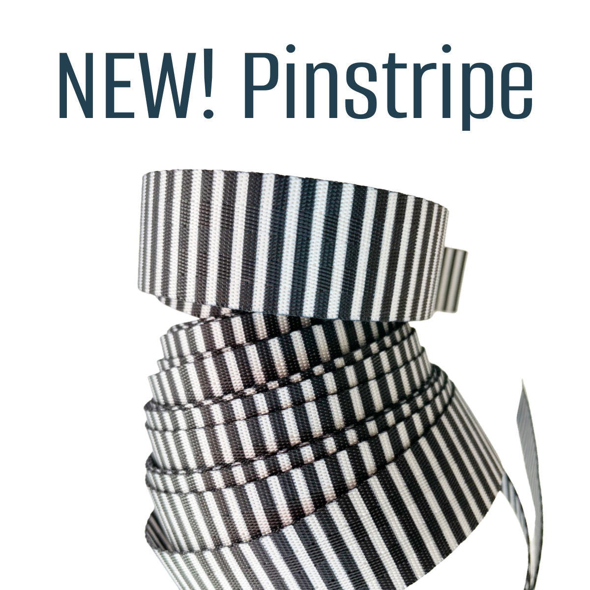 Black White Pinstripes 5 YDS