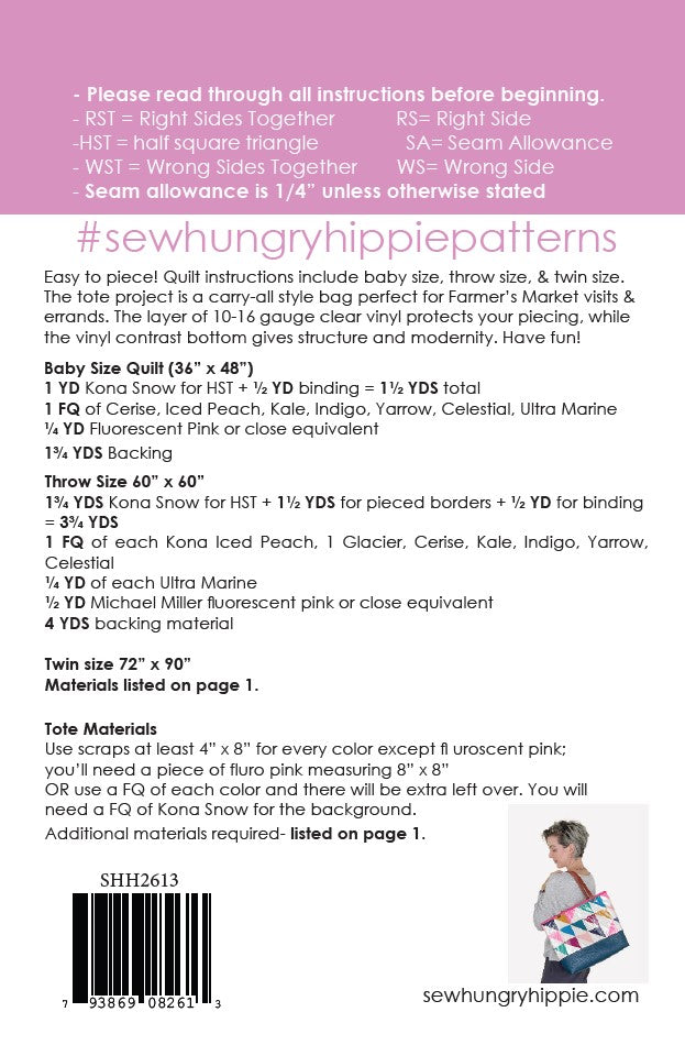 HST Quilt & tote sewing pattern