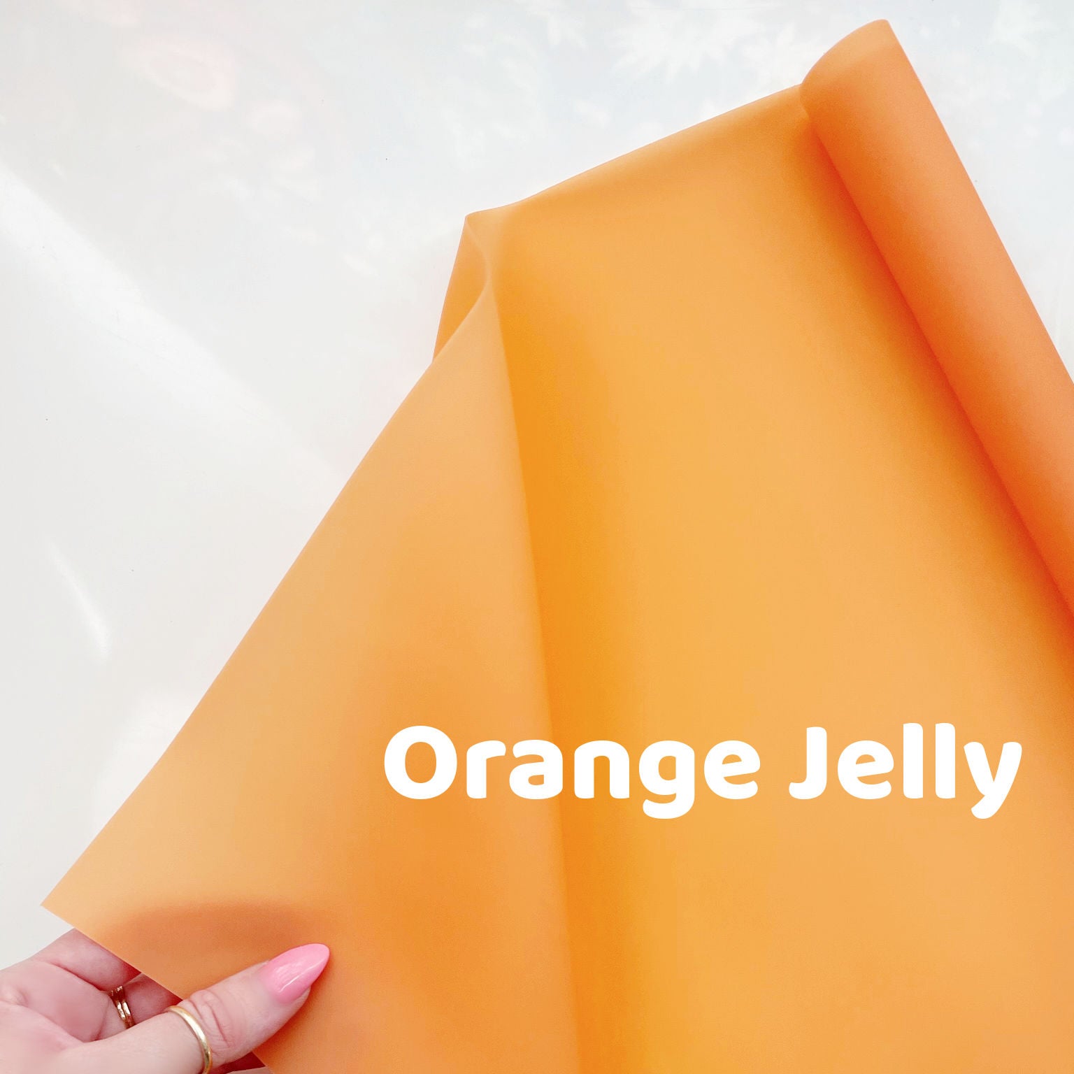 Orange Transparent Vinyl Fabric