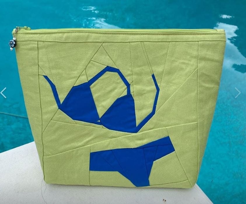 Madeliene's green bikini bag