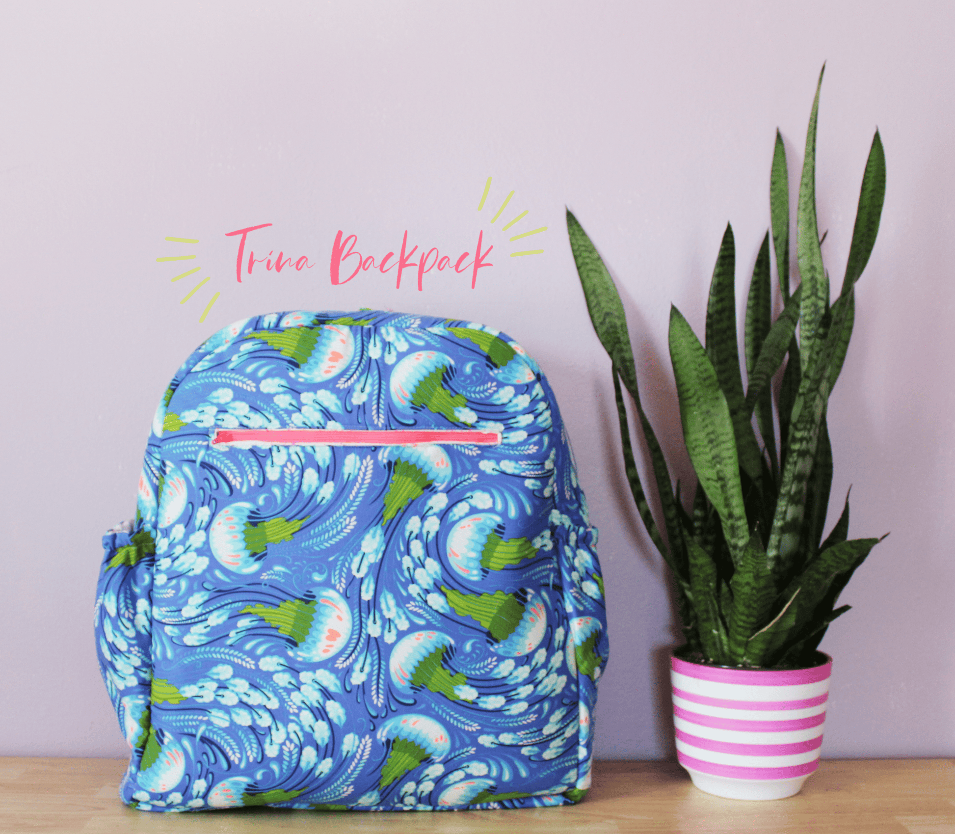 Trina backpack with jellyfish pattern
