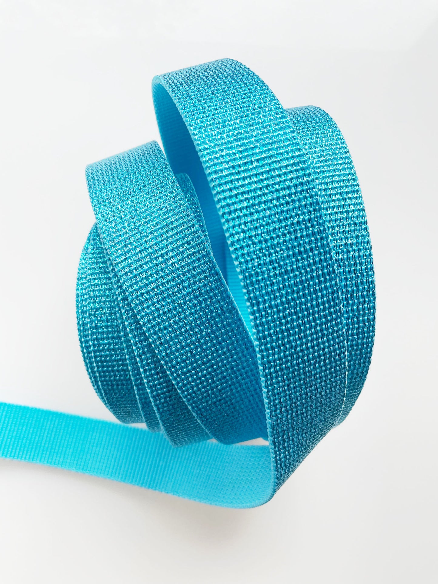 Glitter Webbing Turquoise Blue