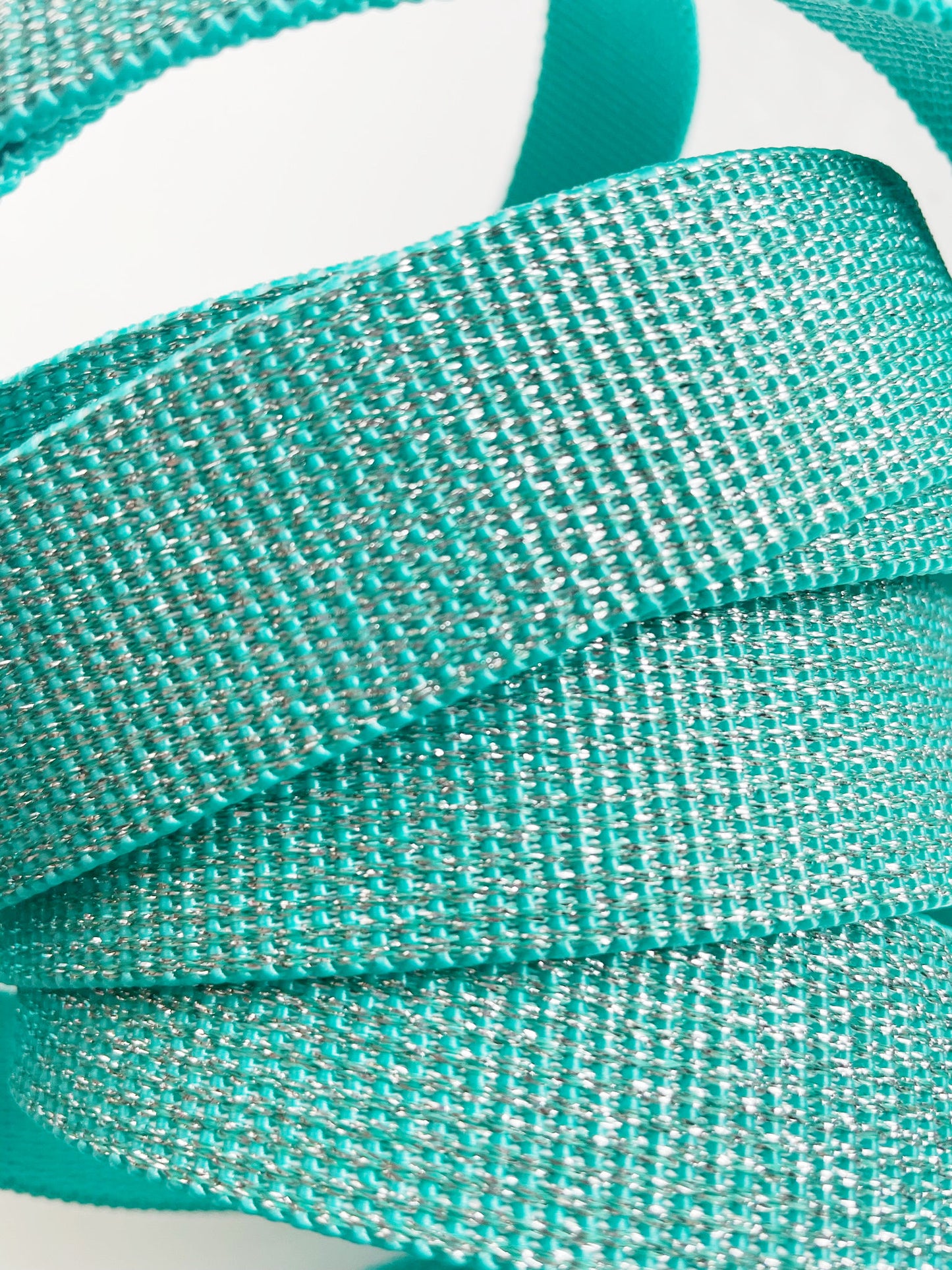 Glitter Webbing Seafoam