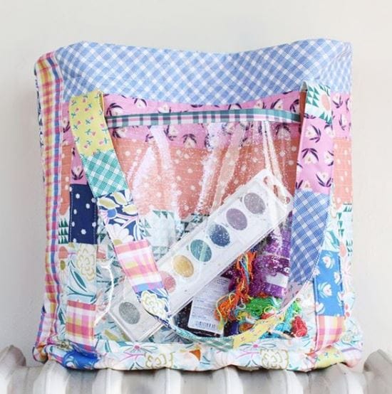 Tote bag sewing pattern with essentials