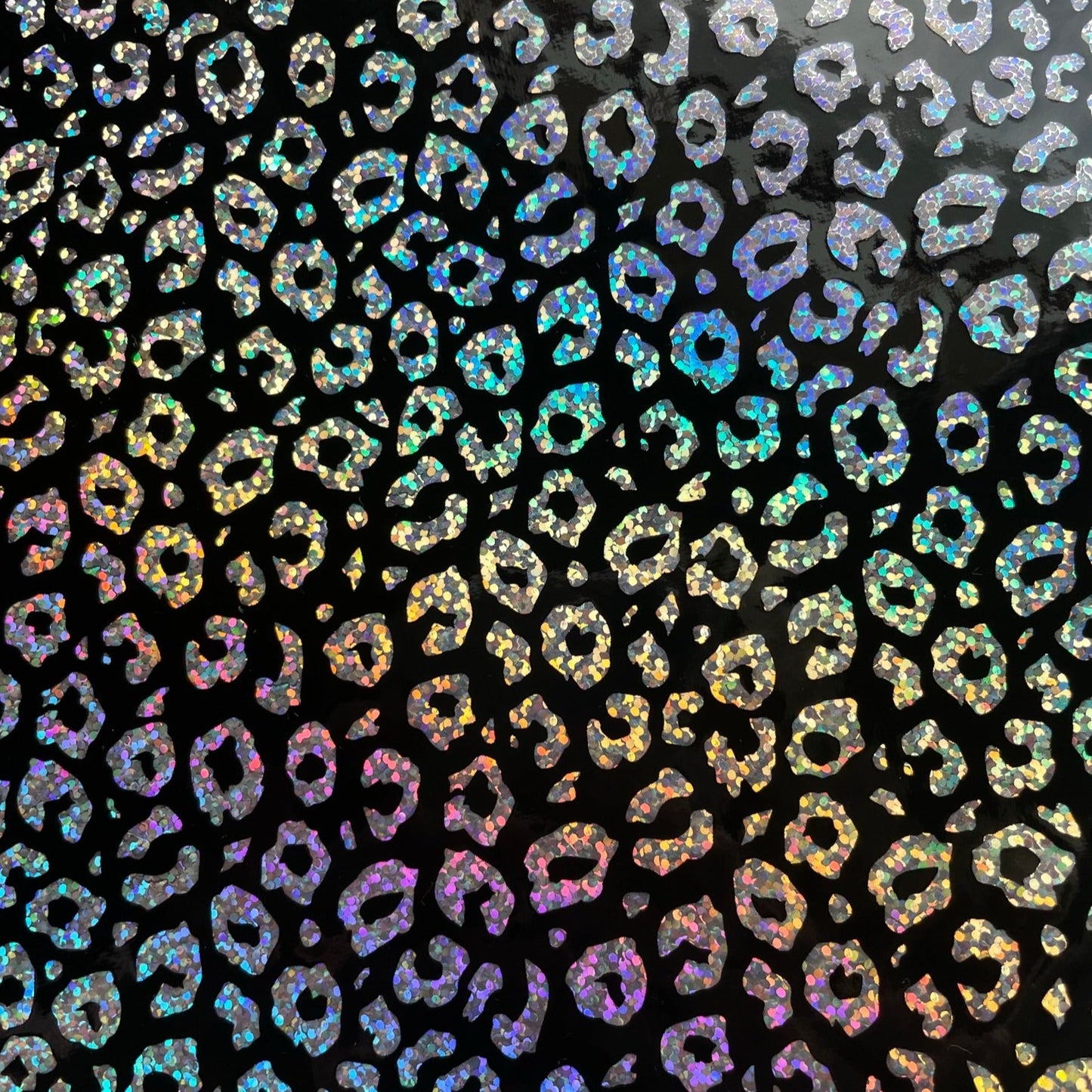Leopard Vinyl Black/Silver Iridescence