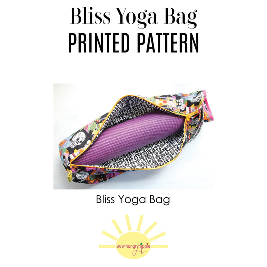 Bliss Yoga Bag with Printed Pattern, holding yoga mat