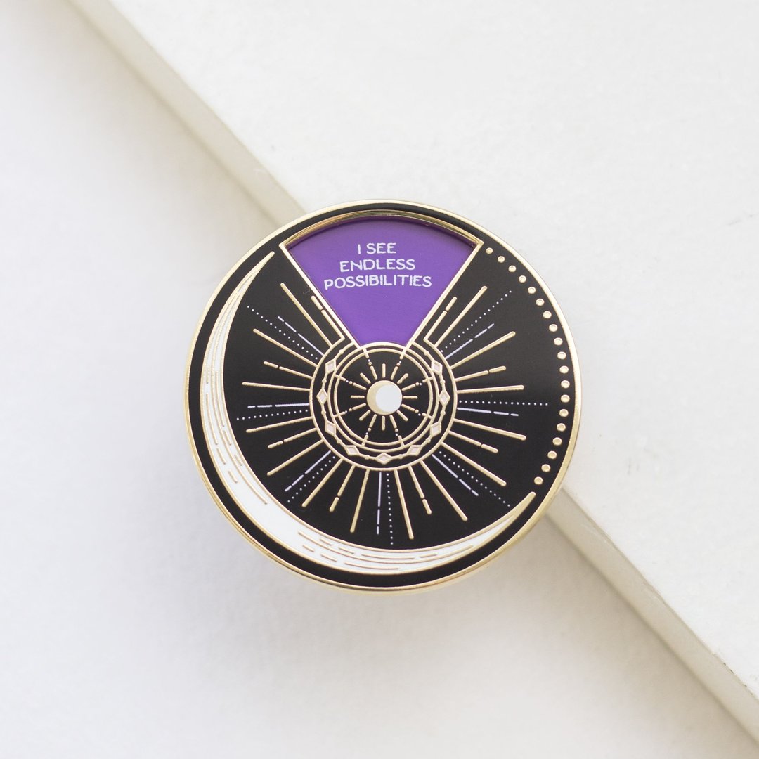 The Gray Muse Bold Affirmations (spinning) pin style 1