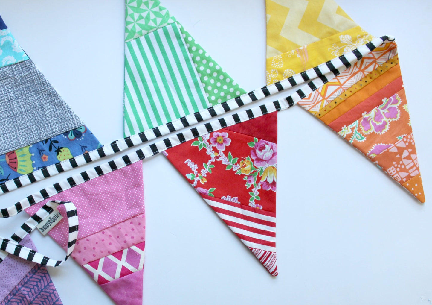 Red and orange bunting flags banner