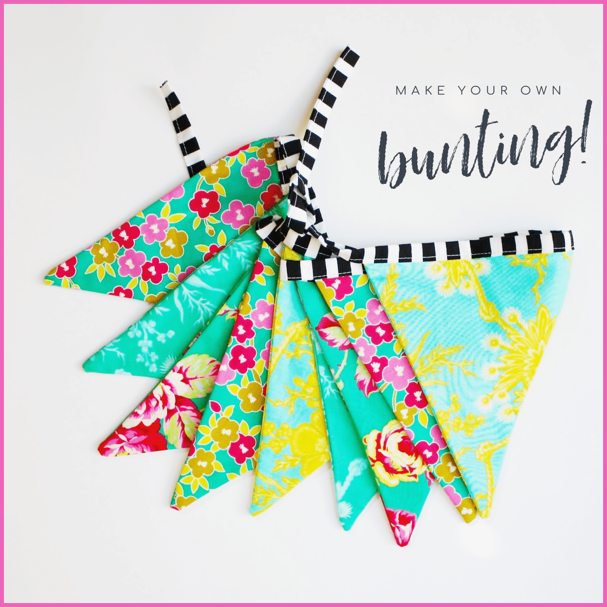 Colorful DIY bunting by Jennifer Paganelli