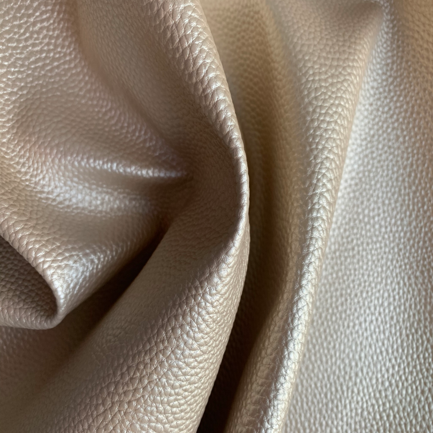 Champagne Moonglow Vinyl Fabric Close-up