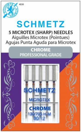 Schmetz Microtex Chrome needles 5-pack