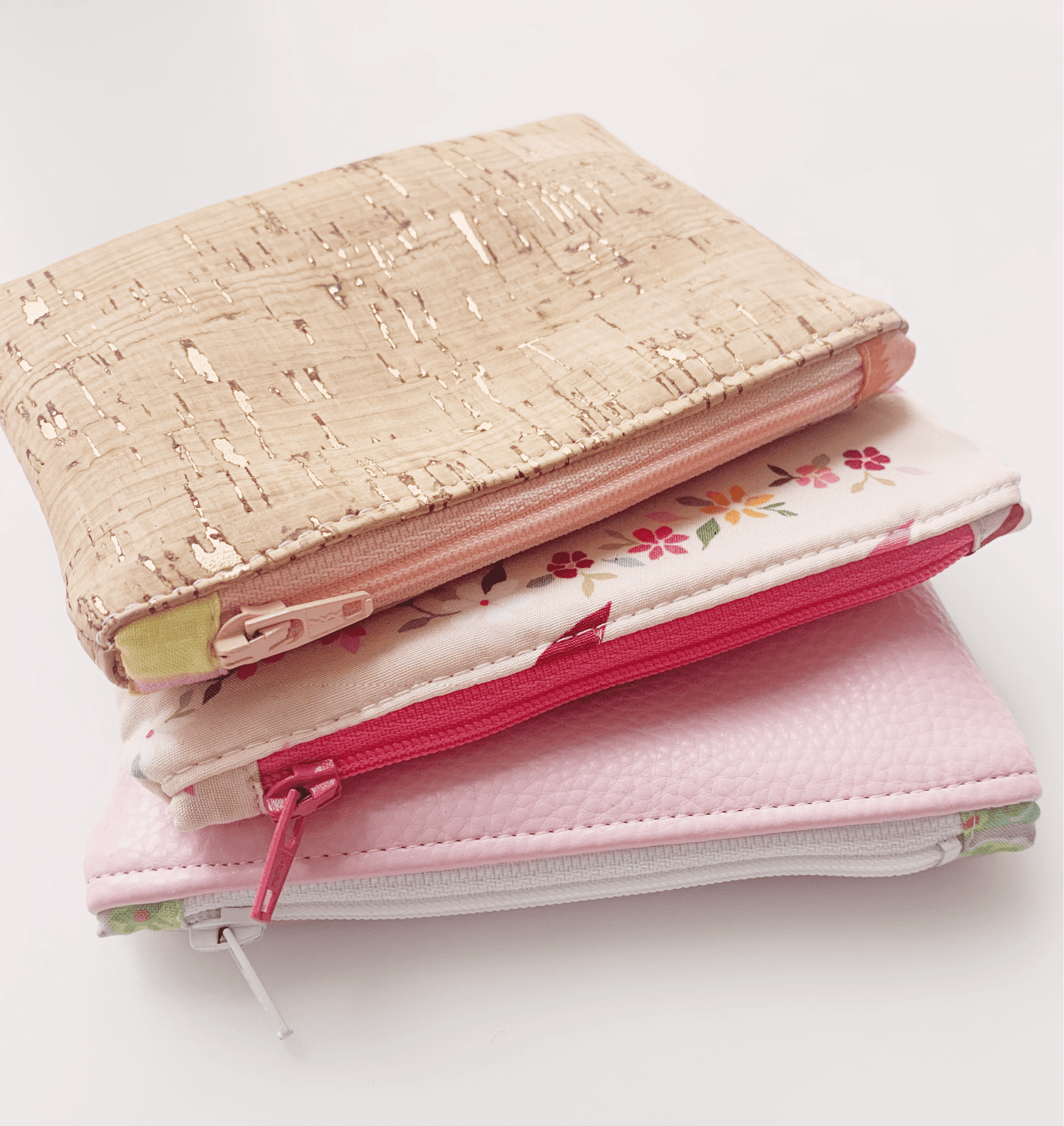 Cork and floral print coin purses - cover_3755f843