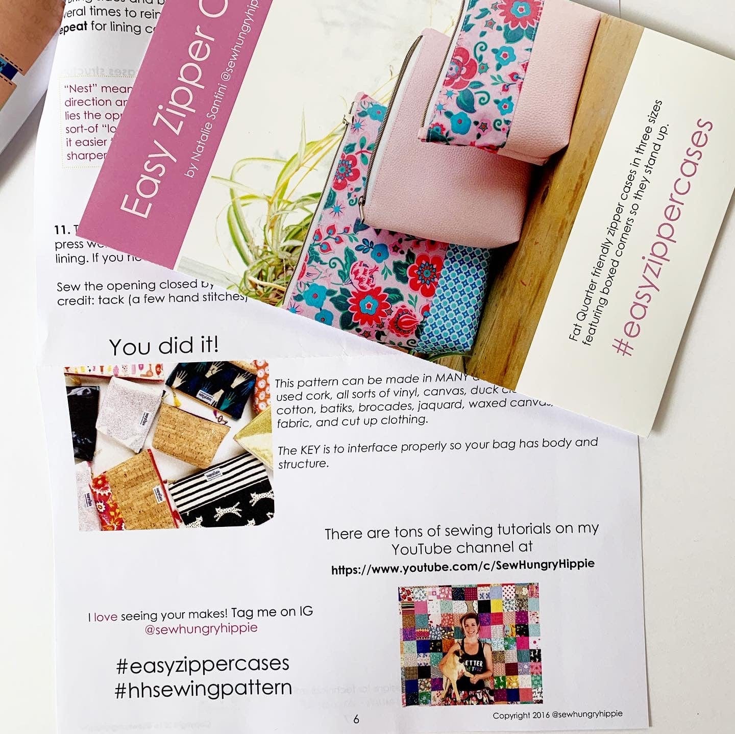 Easy Zipper Cases pattern examples