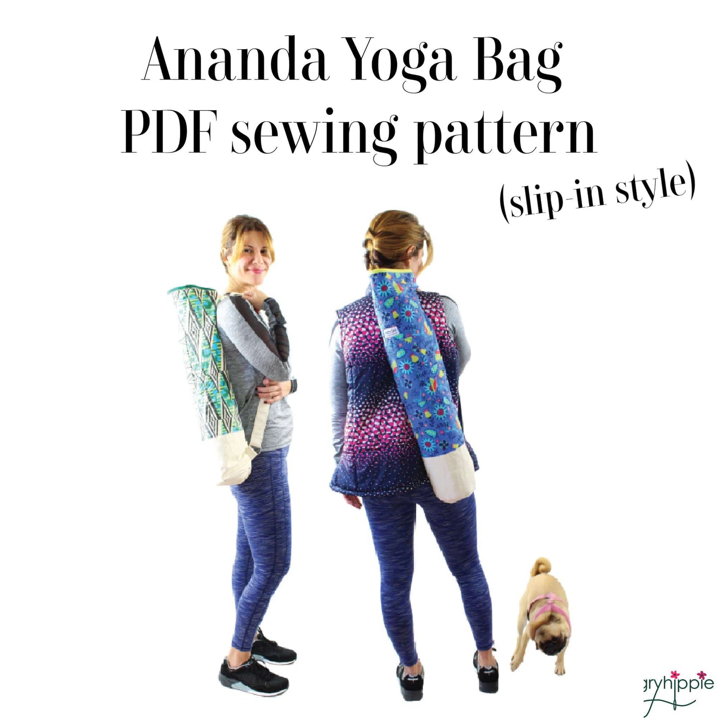 Ananda Yoga Bag PDF sewing pattern, shown in use