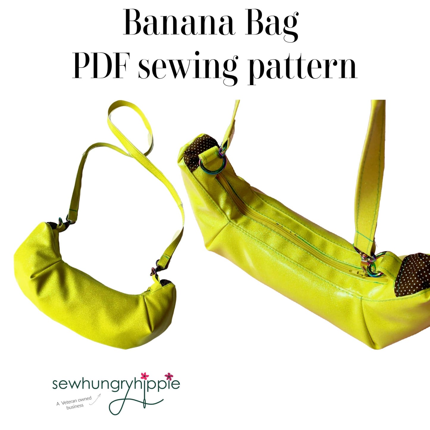 Etsy banana bag PDF sewing pattern