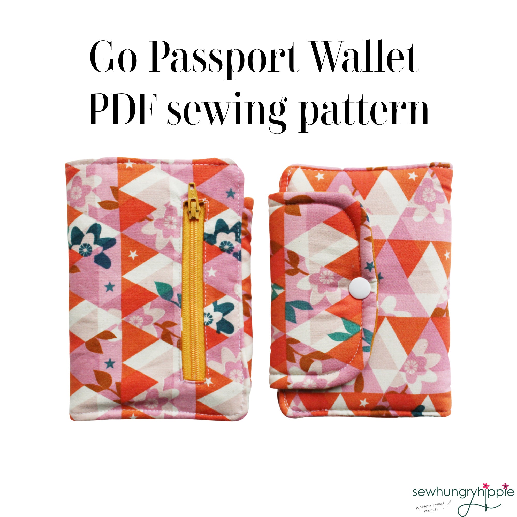 Fashionable Geometric Pattern Passport Wallet