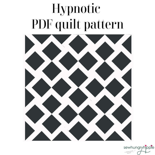 Etsy Hypnotic PDF quilt pattern with geometric design