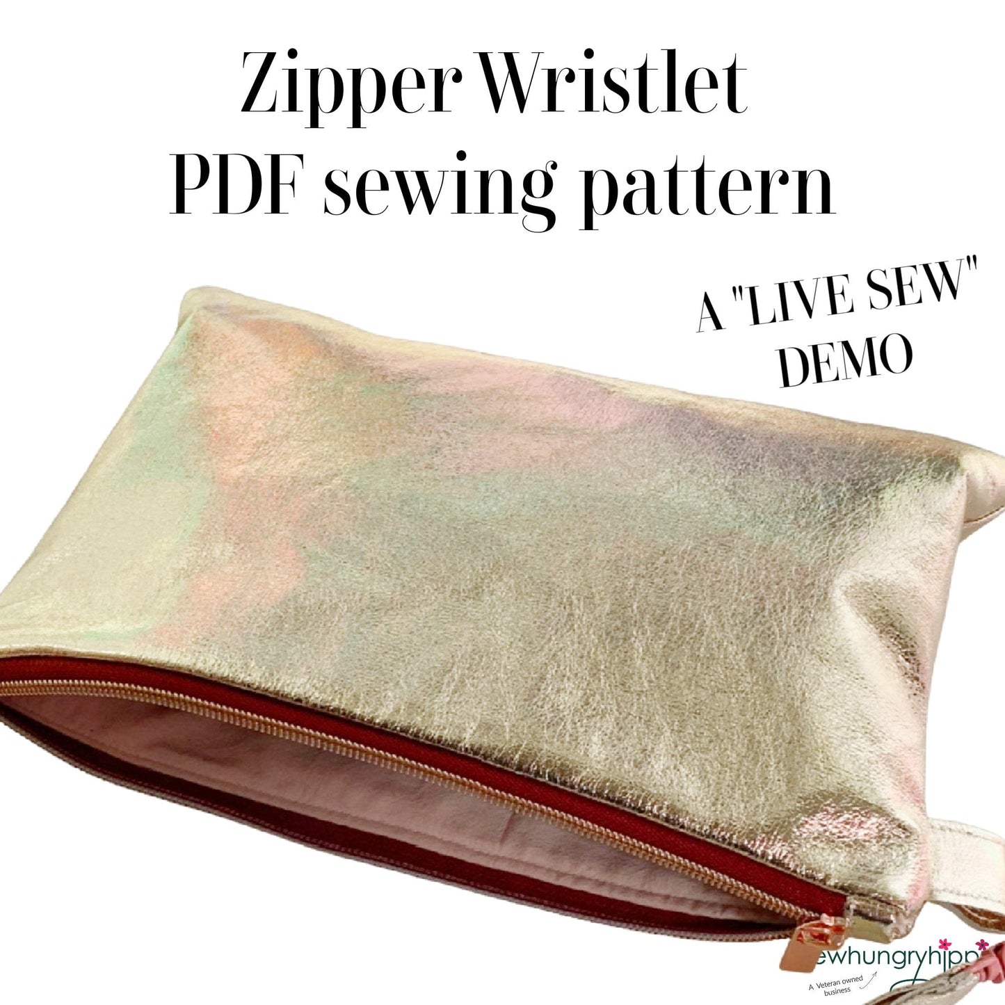 Zipper Wristlet PDF sewing pattern demo