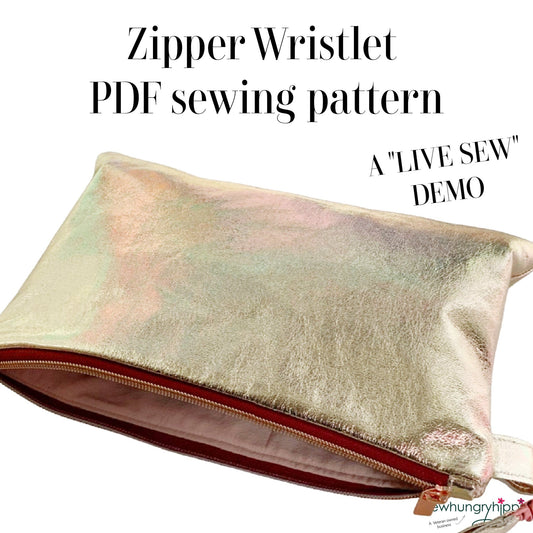 Zipper Wristlet PDF sewing pattern demo