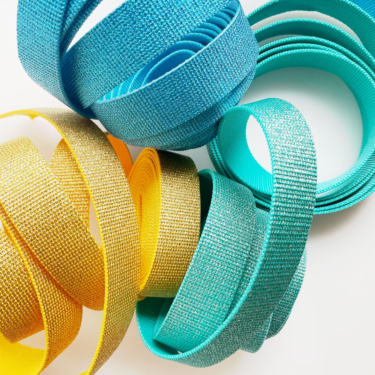 Glitter Webbing Seafoam