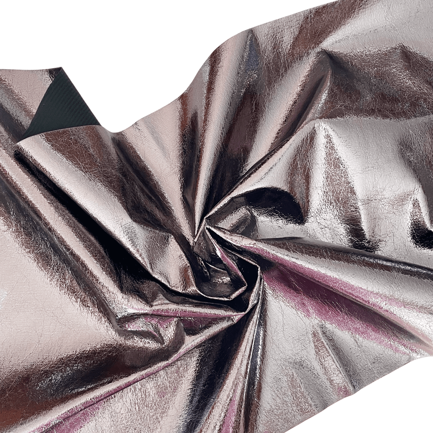 Gunmetal gray faux leather metallic fabric