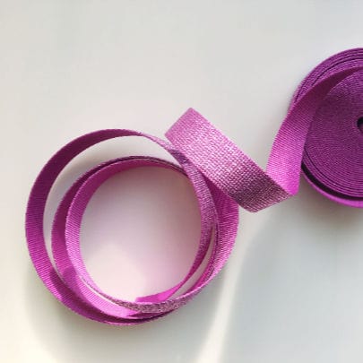 Hot pink webbing ribbon roll
