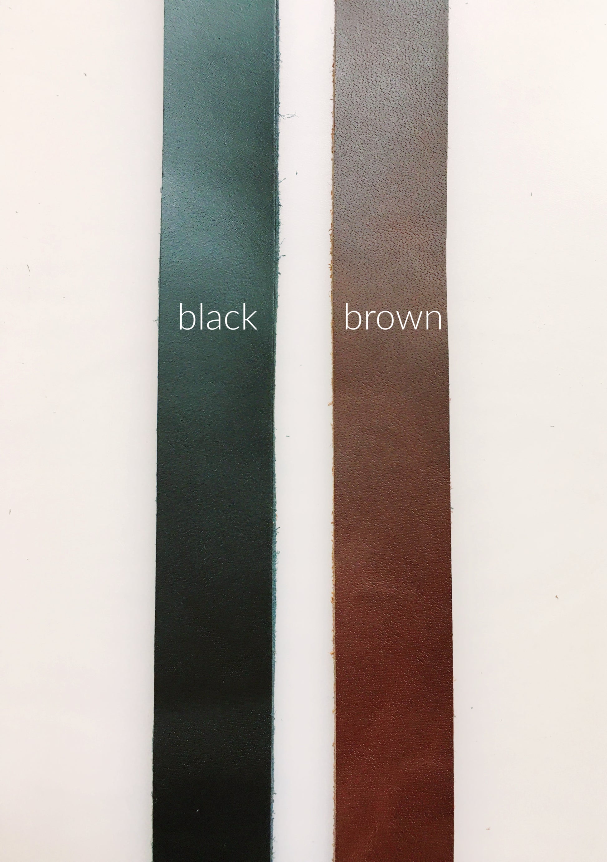 Black and brown leather strips